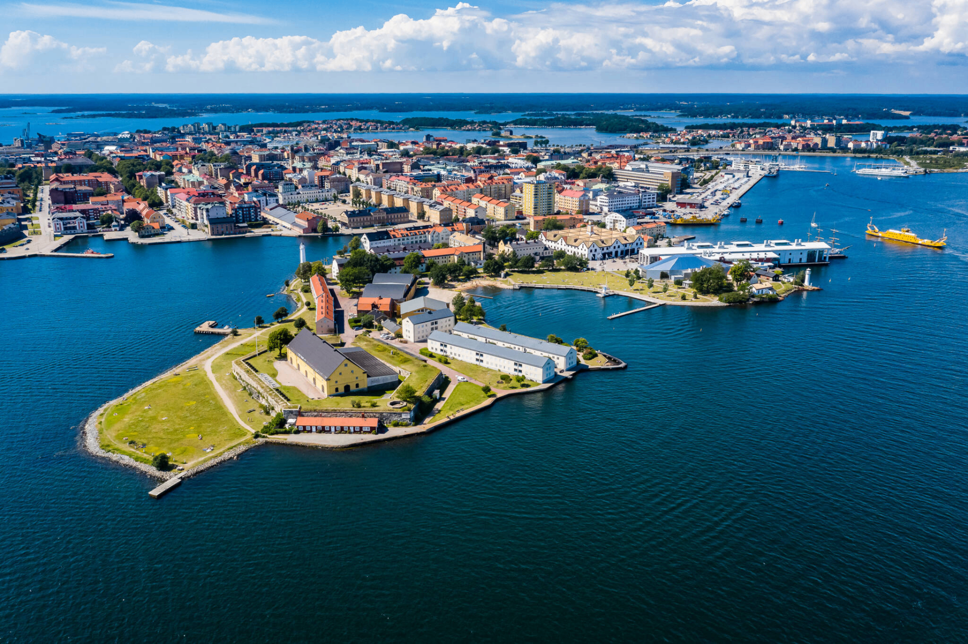 Karlskrona från ovan — UNESCO världsarv